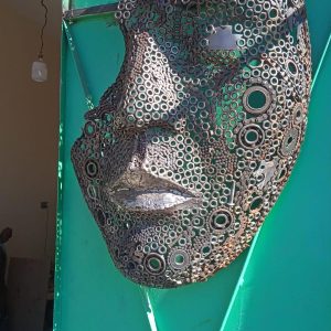 Visage murale en pièces mécanique